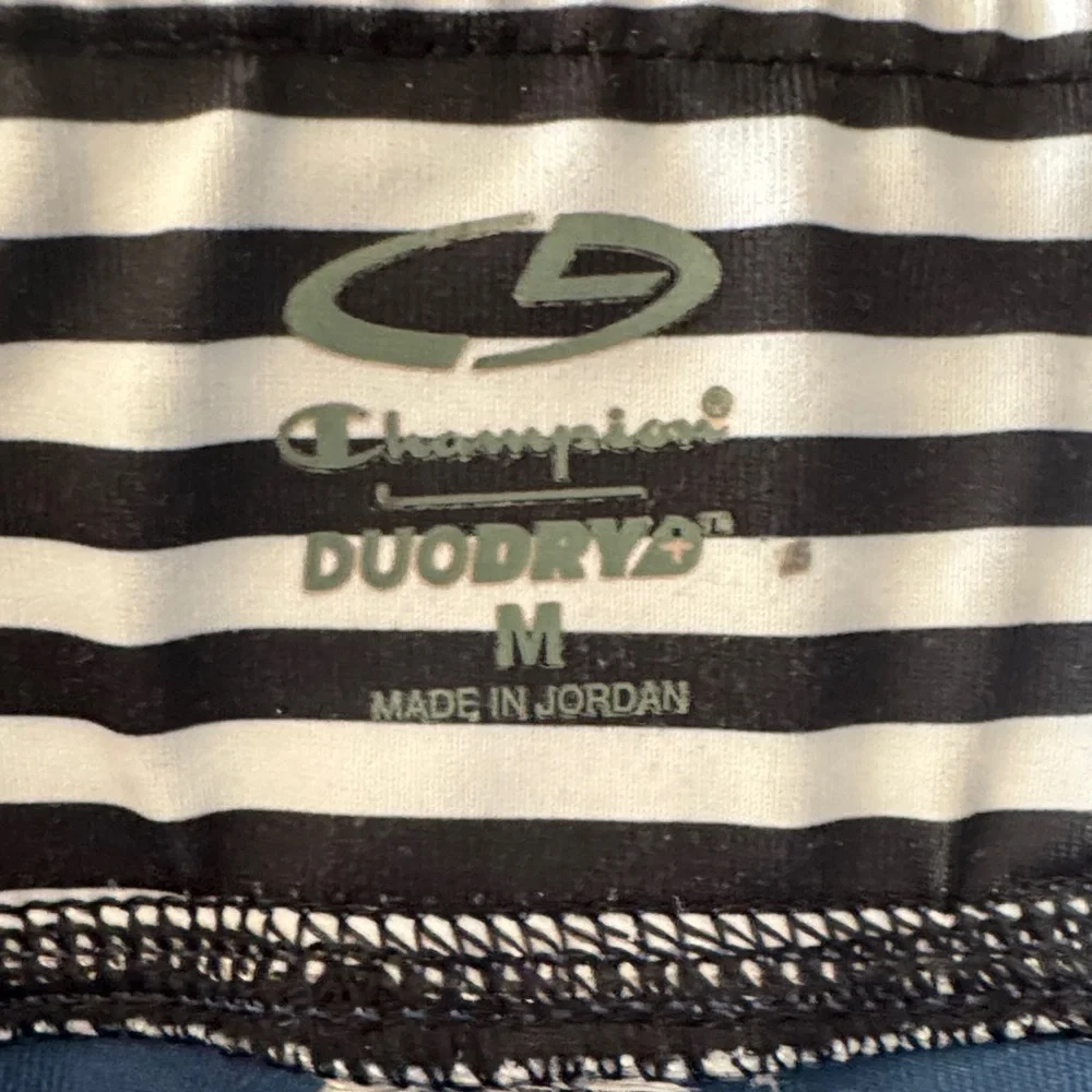Champion Blue and Black Striped Athletic Shorts
